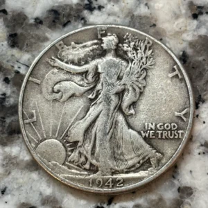 1942 AU-55 Walking Liberty Half Dollar