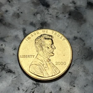 2000 MS-64 Lincoln Memorial Cent (Gold-Plated)