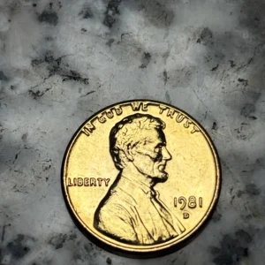 1981 MS-64 Lincoln Memorial Cent (Gold-Plated)