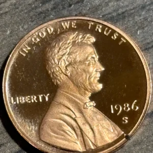 1986-S PR-60 Condition Lincoln Memorial Cent