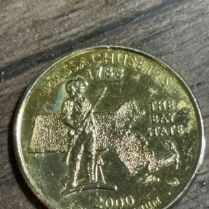 2000-P Gold-Plated Massachusetts State Quarter